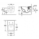 V&B Venticello vegghengt bidé 375x560 mm. Hvit med Cermaic Plus