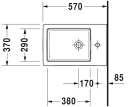 Duravit Vero Air Vegghengt bidé 370x570 mm, 1 blanderhull