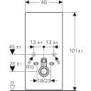 Geberit Monolith Modul, 101 cm Til vegghengt toalett, Skiferstruktur