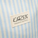 Karen Denmark 2 pcs Cosmetic bag with handle Blue/white stripes