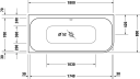 Duravit Happy D.2 Plus Badekar 1800x800 mm, Venstre hjørne