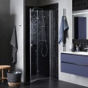 INR Iconic Nordic Rooms Dusjnisje Linc 2 Flex - Klart Glass Matt Aluminium / 70cm Venstre Hengslet