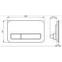 VILLEROY & BOCH VICONNECT M200 TRYKKPLATE GRÅ BLANK