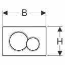 Geberit Sigma01 Betjeningsplate Krom/Mattkrom/Krom