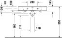 Duravit Soleil Møbelservant 800x480 mm, 1 bl.hull, m/o.l, Hvit