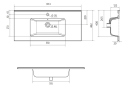 Westerbergs Sjö Møbelservant 1010x465x175 mm, Hvit