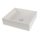 Lavabo Solid Surface servant, 40 x 37 cm, hvit