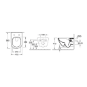 V&B Subway 2.0 Comfort vegghengt toalett 410x580 mm, DirectFlush, Hvit m/C+