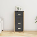 vidaXL Highboard svart 42x38x90 cm konstruert tre