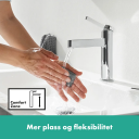 Hansgrohe Finoris Servantbatteri 100 Kun kaldtvann, u/bunnventil, Krom