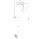 Tapwell Xcol022 Classic Takdusj for Badekar Oksiderende Messing