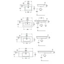 Gustavsberg Graphic Vaskeservant grunn, for Graphic-serien 80 cm