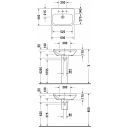 Duravit Durastyle Vegghengt servant 600x440 mm. 1 blanderhull, Wondergliss