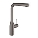 Grohe Essence blandebatteri m. L-kran og hånddusj (hard graphite) 706117108