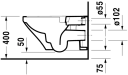 Duravit DuraStyle Vegghengt toalett 370x620 mm, Rimless, Hvit m/HG