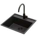 Lavabo Jupiter 60 kjøkkenvask 55,6x52,6 cm, sort