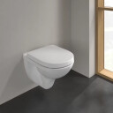 VILLEROY & BOCH O.NOVO COMPACT VEGGSKÅL M/TOALETTSETE, HVIT ALPIN