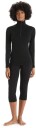 Icebreaker 200 Oasis Ls Half Zip Dame Black S