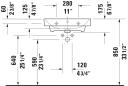 Duravit No.1 servant, 60x46 cm, hvit