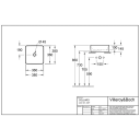 VILLEROY & BOCH COLLARO SERVANT 38X38, TITANCERAM HVIT ALPIN U/ARMATURHULL OG OVERLØP