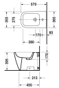 Duravit Happy D.2 gulvstående bidé 365x570 mm, 1 blanderhull