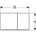 Geberit Sigma70 Betjeningsplate Hvit glass