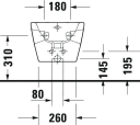 Duravit D-Neo Vegghengt bidet 370x540 mm, Hvit