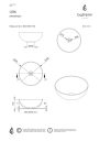 Bathlife Ork Toppmontert Servant 406x406x160 mm, Hvit