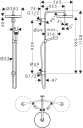 Axor One Showerpipe Ø280 mm, for innbygging, Krom