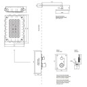 Tapwell Box7268 ED2 Innfelt Takdusj Innbygging Brushed Nickel / 370x250mm (TA-9425572)