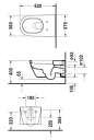 Duravit Starck 2 Vegghengt toalett 375x620 mm, Wondergliss