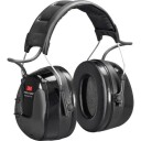 3M Peltor WorkTunes Pro HRXS220A - Hodetelefoner med radio - hodebånd - kablet - 3,5 mm jakk - svart