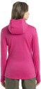 Icebreaker Merino Quantum III LS Zip Hood Dame Tempo/Electron Pink/Cb M