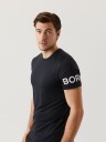 Björn Borg Borg Tee, t-skjorte, herre S Black Beauty