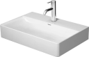 Duravit DuraSquare Toppmontert servant 600x400 mm, u/bl.hull, u/o.l, Hvit m/WG