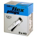 50 stk Tillex Flex skrueplugg, Ø10 mm