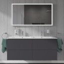 Duravit Me By Starck Dobbelservant 1300x490 mm, 2 blanderhull