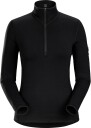 Arc'Teryx Rho Heavyweight Zip Neck Dame Black M