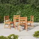 vidaXL Hagespisegruppe 5 deler heltre teak