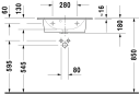 Duravit Me By Starck Compact Møbelser. 630x400 mm, u/bl.hull, m/o.l, Hvit m/WG