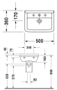 Duravit Starck 3 Veggheng Servant 500x360 mm, 1 blanderhull, WonderGliss