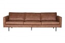 Bepurehome - Rodeo 3-pers sofa i øko-skinn Konjakk 1610496-03-0 1610497-04-0