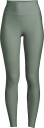 Graphic High Waist Tights, Dusty Green Grøn 36