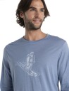 Icebreaker Tech Lite Ii Ls Tee Skiing Yeti Herre Kyanite L