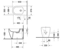 Duravit Me By Starck Gulvstående bidé 370x600 mm, m/skjult feste, Wondergliss