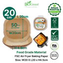 Sanz World BIOGREEN Airfryerpapir 20x20cm 50stk