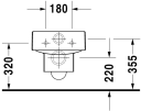 Duravit Vero Vegghengt toalett 370x545 mm, Sort med WonderGliss