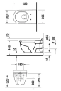 Duravit Starck 3 Vegghengt toalett 370x620 mm. Wondergliss