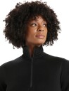 Icebreaker 200 Oasis Ls Half Zip Dame Black L