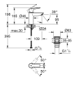 Grohe Start 23550002 Blandebatteri krom, med bunnventil